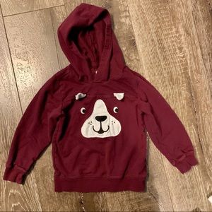 🌹Burgundy, dog Carter’s 4T hoodie sweater